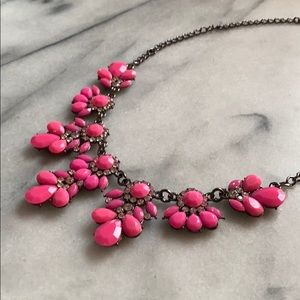 Neon pink statement necklace